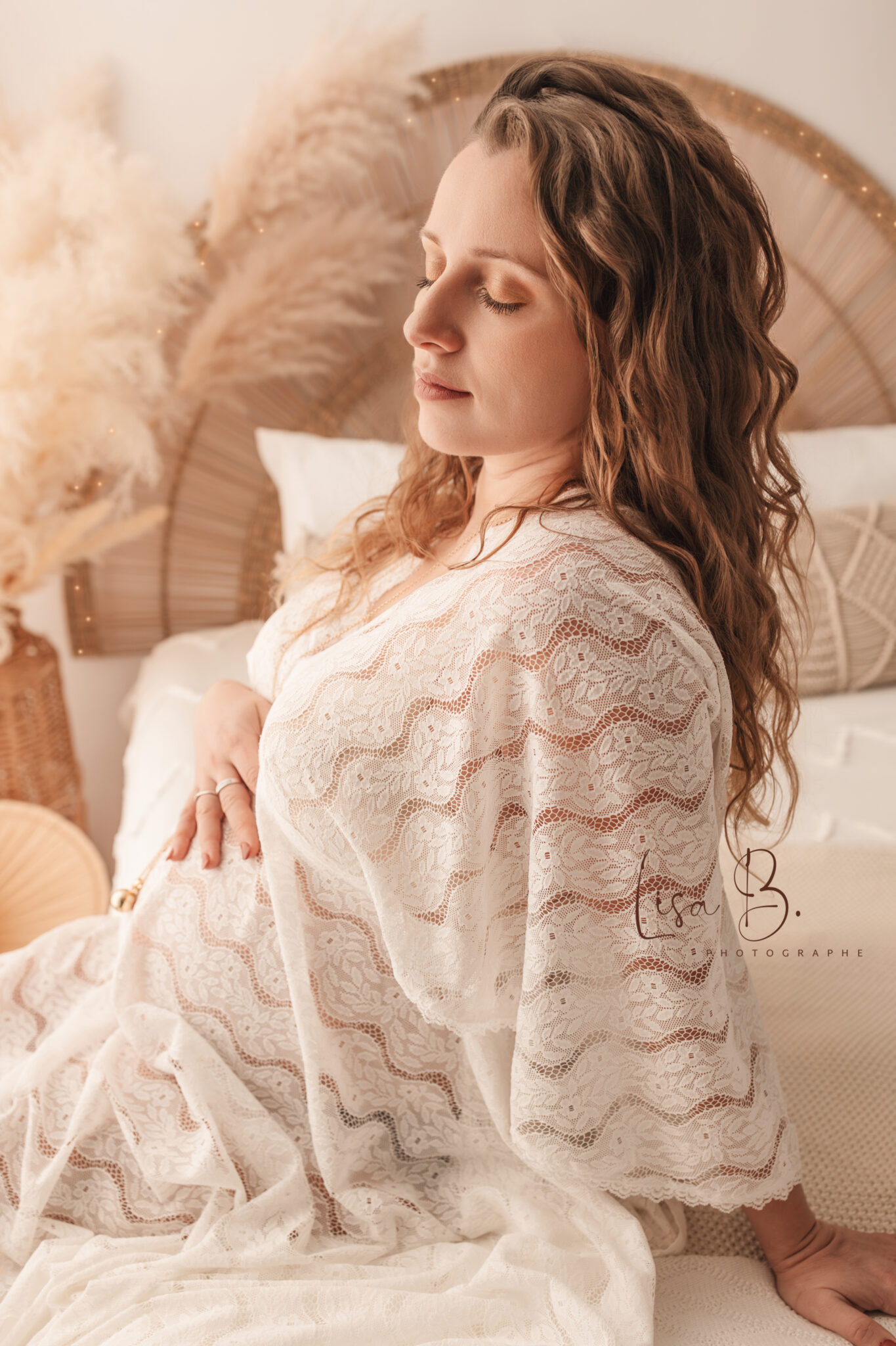 Portrait naturel d’une future maman pendant sa grossesse.